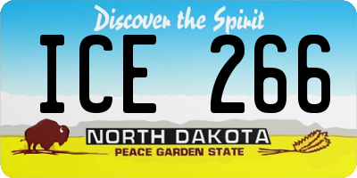 ND license plate ICE266