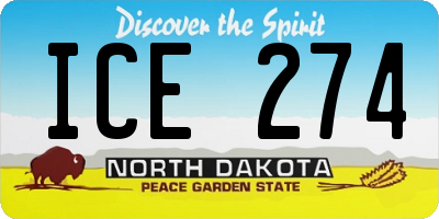 ND license plate ICE274