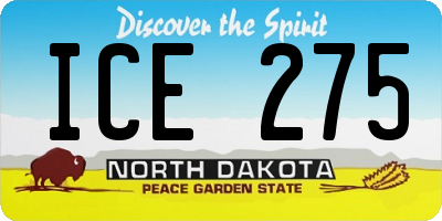 ND license plate ICE275