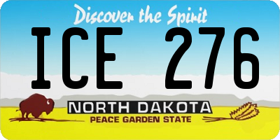 ND license plate ICE276