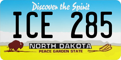 ND license plate ICE285