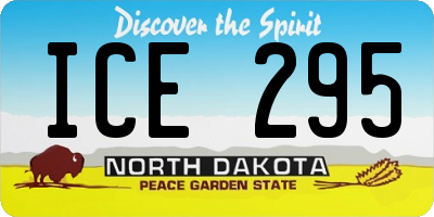 ND license plate ICE295