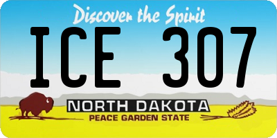 ND license plate ICE307