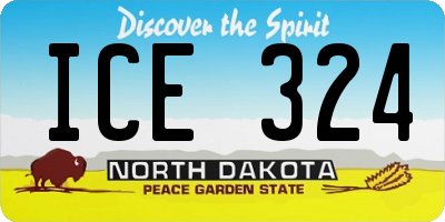 ND license plate ICE324