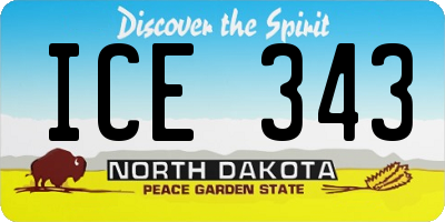 ND license plate ICE343