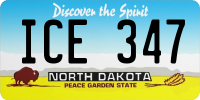 ND license plate ICE347