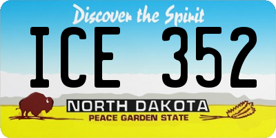 ND license plate ICE352