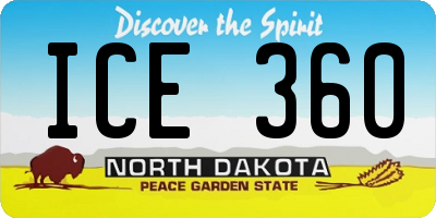 ND license plate ICE360