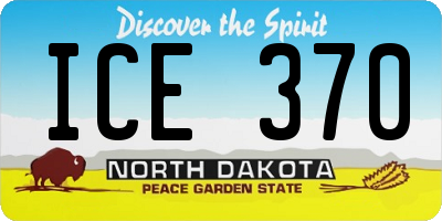 ND license plate ICE370
