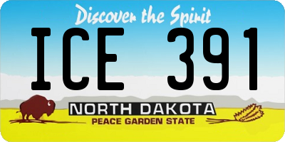 ND license plate ICE391