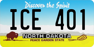 ND license plate ICE401