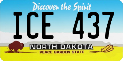 ND license plate ICE437