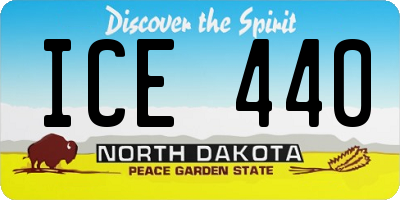 ND license plate ICE440