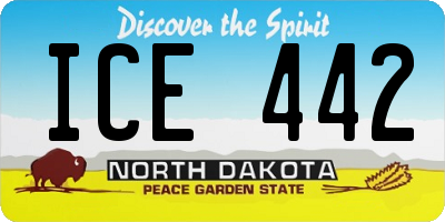 ND license plate ICE442