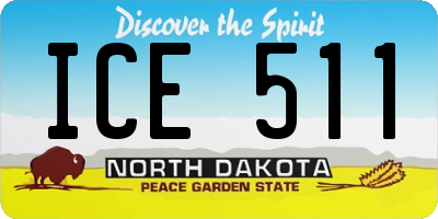 ND license plate ICE511