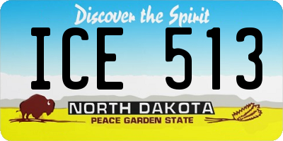ND license plate ICE513