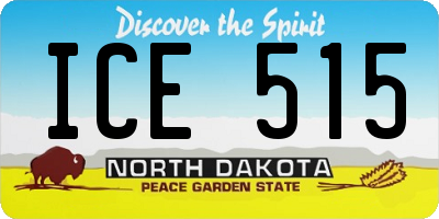ND license plate ICE515