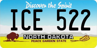 ND license plate ICE522