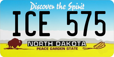 ND license plate ICE575