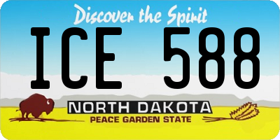 ND license plate ICE588