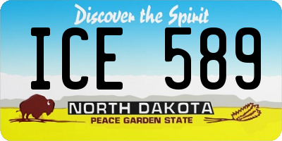 ND license plate ICE589