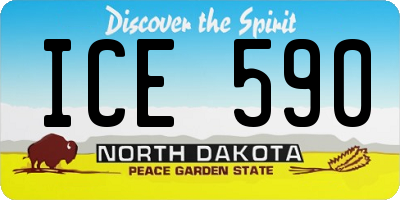 ND license plate ICE590