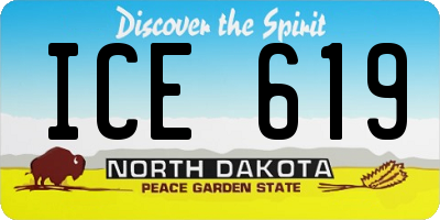 ND license plate ICE619