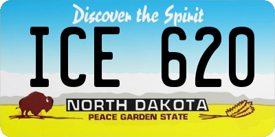 ND license plate ICE620