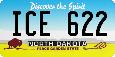 ND license plate ICE622