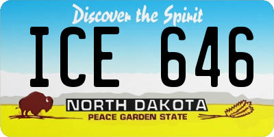 ND license plate ICE646