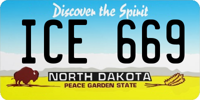 ND license plate ICE669