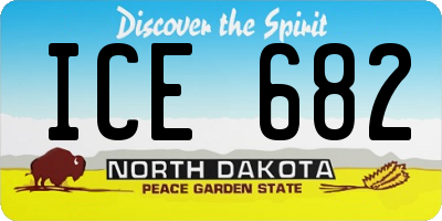 ND license plate ICE682