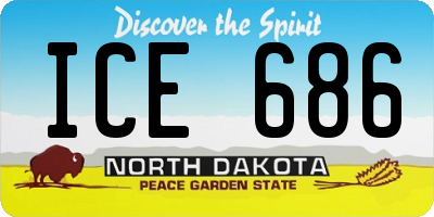 ND license plate ICE686