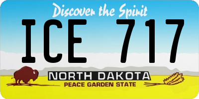 ND license plate ICE717
