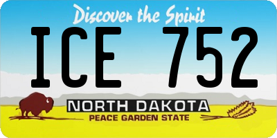 ND license plate ICE752