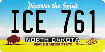 ND license plate ICE761