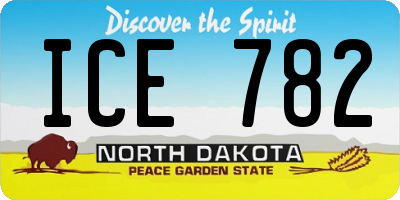 ND license plate ICE782