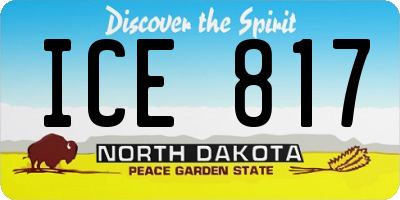 ND license plate ICE817