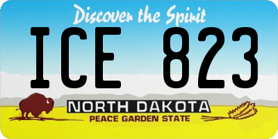 ND license plate ICE823
