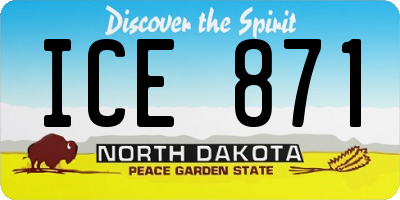 ND license plate ICE871