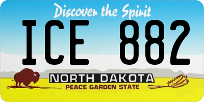 ND license plate ICE882