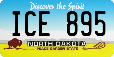 ND license plate ICE895