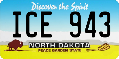 ND license plate ICE943