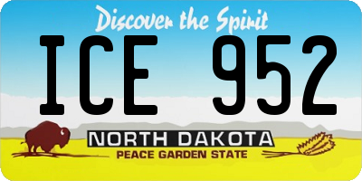 ND license plate ICE952