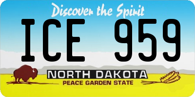 ND license plate ICE959