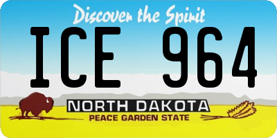 ND license plate ICE964