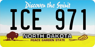ND license plate ICE971