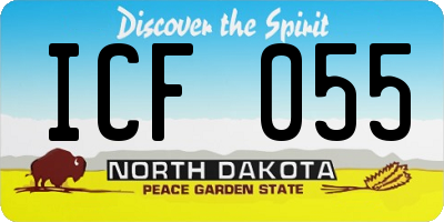 ND license plate ICF055