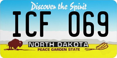 ND license plate ICF069