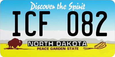 ND license plate ICF082
